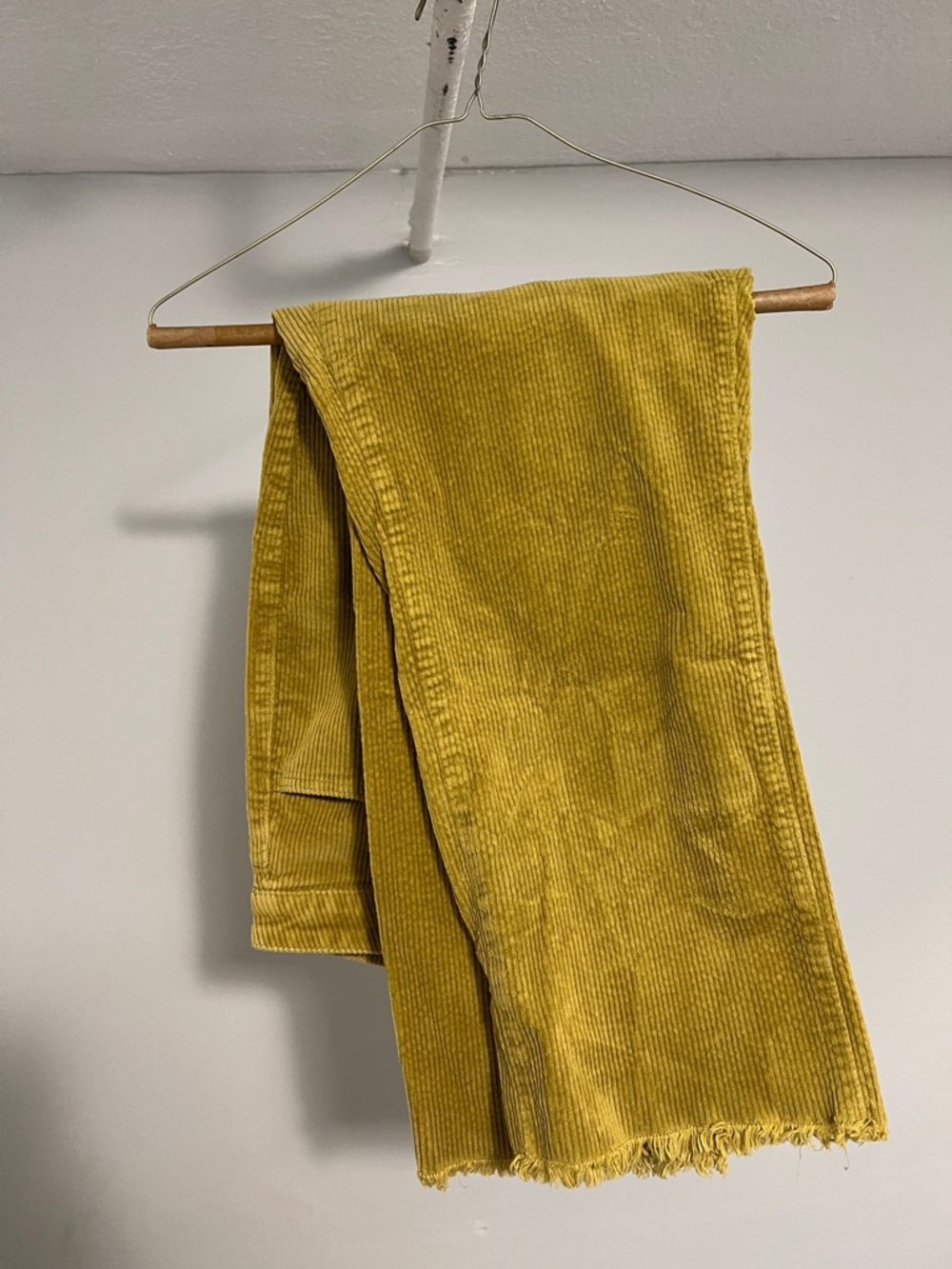 LOFT Mustard Yellow Cropped Corduroy Jeans